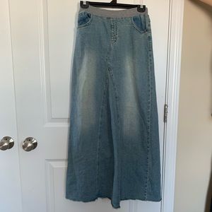 Long Denim Skirt
